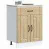  Kitchen Base Cabinet Lucca Sonoma Oak Engineered Wood Colour sonoma oak Quantity in Package 1 Model 1x bottom cabinet (2 doors 1 drawer) 60 cm Number of 