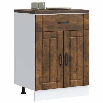 Lucca Smoked Oak Kitchen Base Cabinet | Ample Storage Space