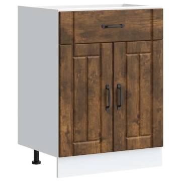 Lucca Smoked Oak Kitchen Base Cabinet | Ample Storage Space