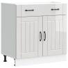 Kitchen Base Cabinet Lucca - High Gloss White | HipoMarket UK