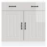 Kitchen Base Cabinet Lucca - High Gloss White | HipoMarket UK