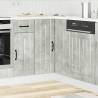 Kitchen Corner Base Cabinet Lucca - Concrete Grey & Durable