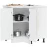 Kitchen Corner Base Cabinet Lucca - Concrete Grey & Durable