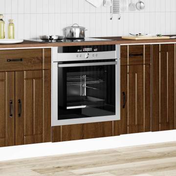 Lucca Brown Oak Oven Cabinet | Durable Engineered Wood