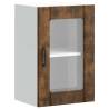 Lucca Smoked Oak Kitchen Wall Cabinet with Glass Door