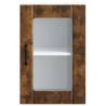 Lucca Smoked Oak Kitchen Wall Cabinet with Glass Door