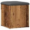 Storage Bench Old Wood 42x42x45 cm | Stylish & Functional