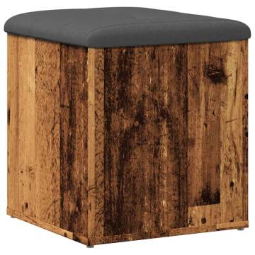 Storage Bench Old Wood 42x42x45 cm | Stylish & Functional