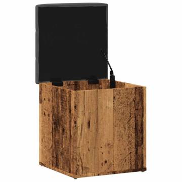 Storage Bench Old Wood 42x42x45 cm | Stylish & Functional