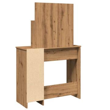 Artisan Oak Dressing Table with Mirror - Stylish & Functional