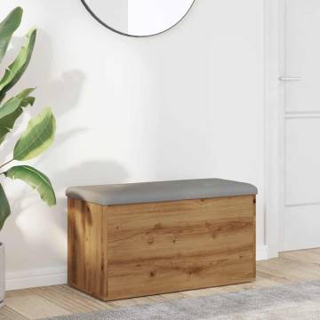 Artisan Oak Storage Bench - 82x42x45 cm | Hipomarket