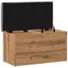 Artisan Oak Storage Bench - 82x42x45 cm | Hipomarket