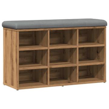 Shoe Bench Artisan Oak - Stylish Storage & Seating Solution