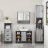 3 Piece Bathroom Furniture Set - Grey Sonoma Engineered Wood