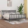 Grey Solid Wood Pine Bed Frame 180x200 cm - Super King Size