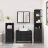 4 Piece Bathroom Furniture Set - Black Engineered Wood