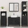 4 Piece Bathroom Furniture Set - Black Engineered Wood