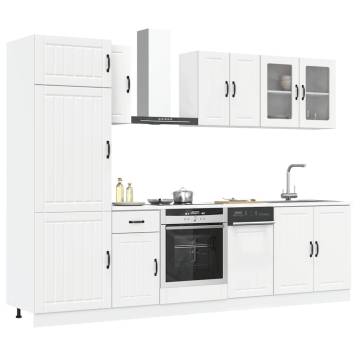 Kalmar 8 Piece Kitchen Cabinet Set - White Engineered Wood