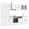  8 Piece Kitchen Cabinet Set Kalmar White Engineered Wood Colour white Quantity in Package 1 Number of 