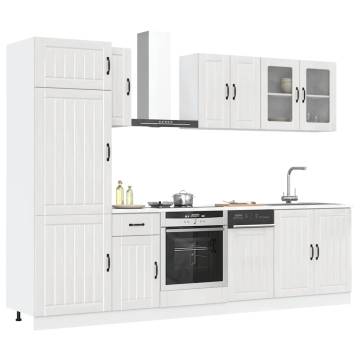 8 Piece Kitchen Cabinet Set | Kalmar High Gloss White