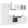  8 Piece Kitchen Cabinet Set Kalmar High Gloss White Engineered Wood Colour high gloss white Quantity in Package 1 Number of 