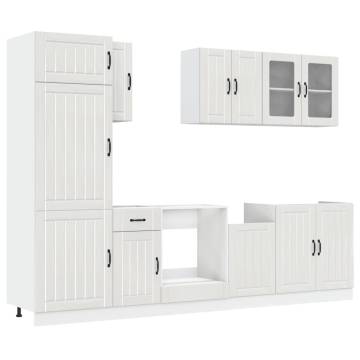 8 Piece Kitchen Cabinet Set | Kalmar High Gloss White