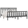 Grey Solid Wood Pine Bed Frame 180x200 cm - Super King Size