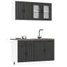  4 Piece Kitchen Cabinet Set Kalmar Black Engineered Wood Colour black Quantity in Package 1 Number of 