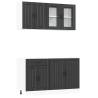 Kalmar 4 Piece Kitchen Cabinet Set - Black Engineered Wood