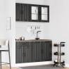 Kalmar 4 Piece Kitchen Cabinet Set - Black Engineered Wood