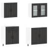 Kalmar 4 Piece Kitchen Cabinet Set - Black Engineered Wood