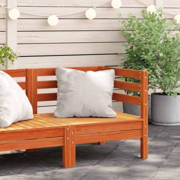 Garden Sofa Corner Wax Brown Solid Wood Pine - Hipomarket