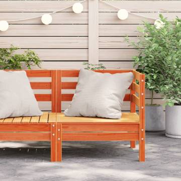 Garden Sofa Corner Wax Brown Solid Wood Pine - Hipomarket