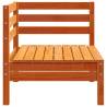 Garden Sofa Corner Wax Brown Solid Wood Pine - Hipomarket