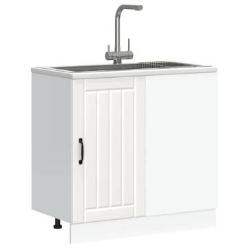 Sink Base Cabinet Lucca White Engineered Wood | Hipomarket