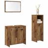  3 Piece Bathroom Furniture Set Old Wood Engineered Wood Colour old wood Number of 3 