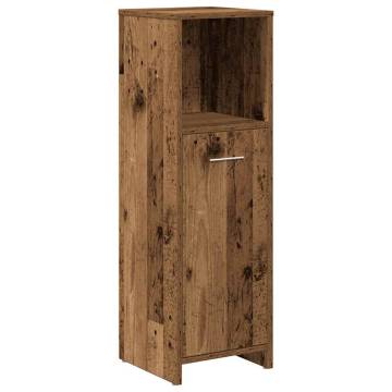 3 Piece Bathroom Furniture Set - Old Wood Engineered Wood