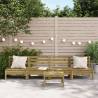 4 pcs Armless Garden Sofas - Impregnated Pine Wood