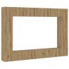 Stylish Wall Mounted TV Cabinets - 8 Pcs Artisan Oak