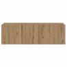 Wall Mounted TV Cabinets - 3 pcs Artisan Oak Engineered Wood