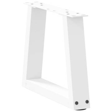 V-Shape Dining Table Legs - White Steel (2 pcs) | HipoMarket