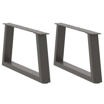 Dining Table Legs V-Shape Anthracite 70x(30-31.3) cm - Steel