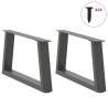 Dining Table Legs V-Shape Anthracite 70x(30-31.3) cm - Steel