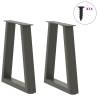 V-Shape Dining Table Legs – Anthracite Steel, 2 pcs