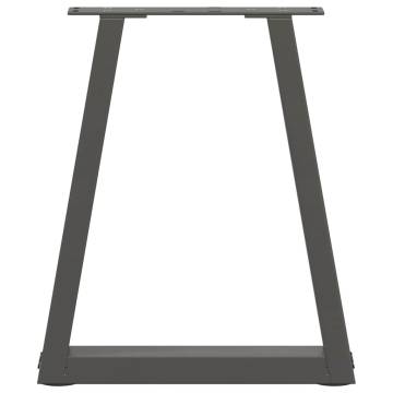 V-Shape Dining Table Legs – Anthracite Steel, 2 pcs