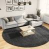 Shaggy Rug High Pile Modern Anthracite Ã˜ 280 cm Colour anthracite Size Ø 280 cm 