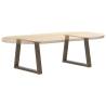 Dining Table Legs V-Shape - Natural Steel 70x(42-43.3) cm