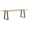 V-Shape Dining Table Legs - Natural Steel 60x(72-73.3) cm