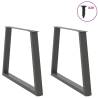 V-Shape Dining Table Legs - Anthracite Steel 90x(72-73.3)cm