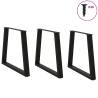 V-Shape Dining Table Legs - 3 pcs Black Steel | HipoMarket